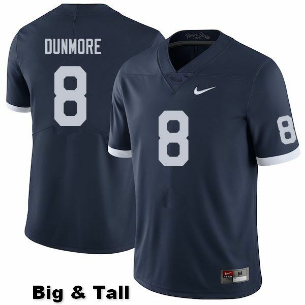 NCAA Nike Men's Penn State Nittany Lions John Dunmore #8 College Football Authentic Big & Tall Navy Stitched Jersey QIY7498FM